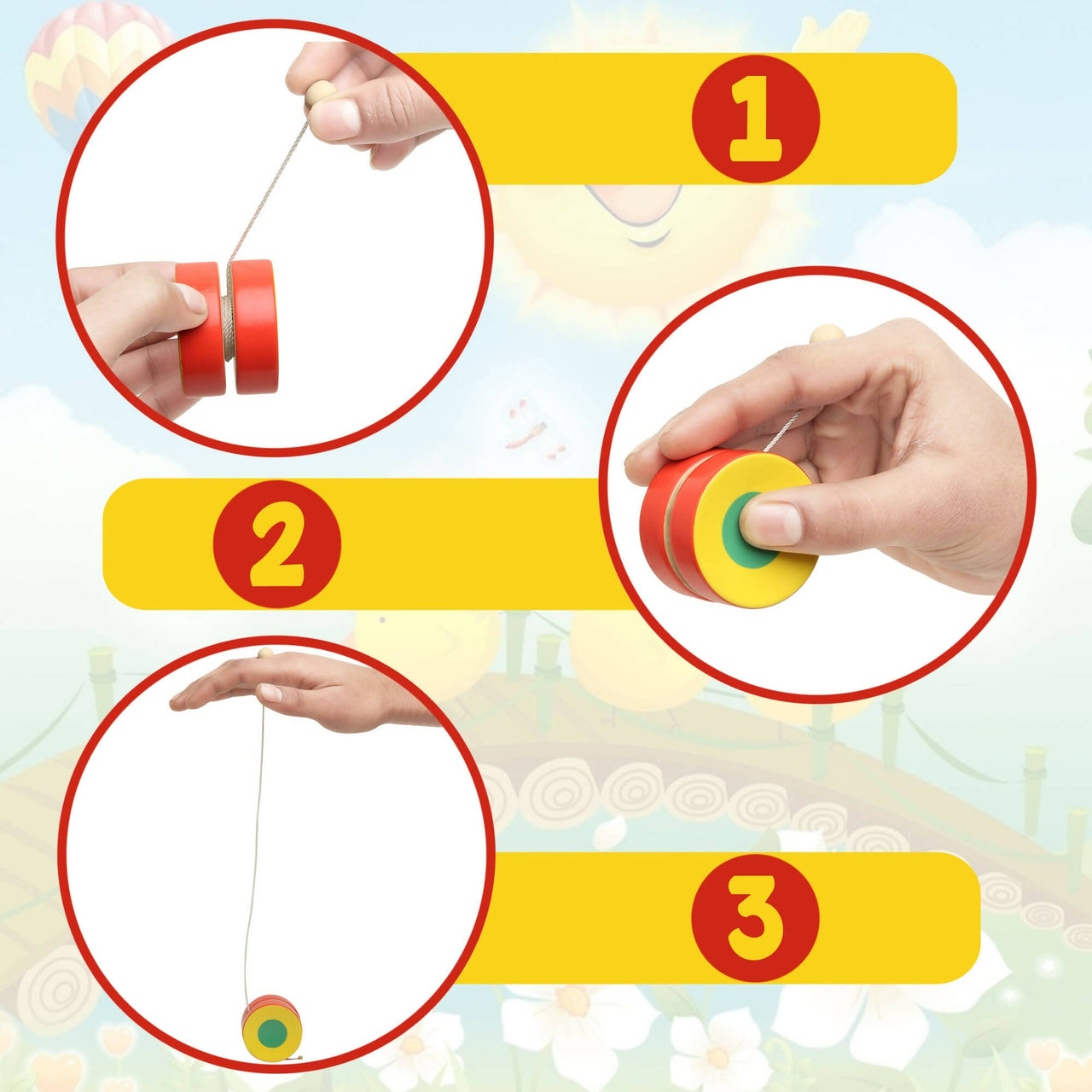 Matoyi Wooden Yo-Yo Toy For Kids - Distacart