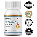 Thumbnail for Inlife Vitamin D3 5000 IU Capsules With Gelatin