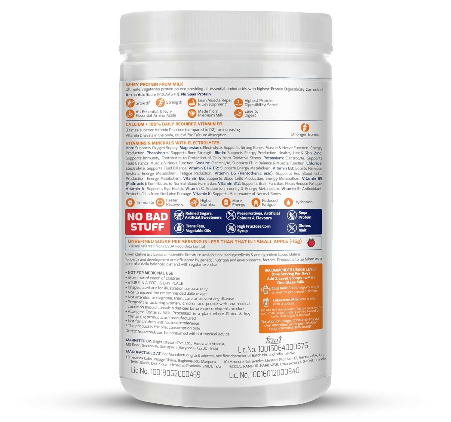 Gritzo SuperMilk 8-12y (Girls) Nutrition & Health Drink - Distacart