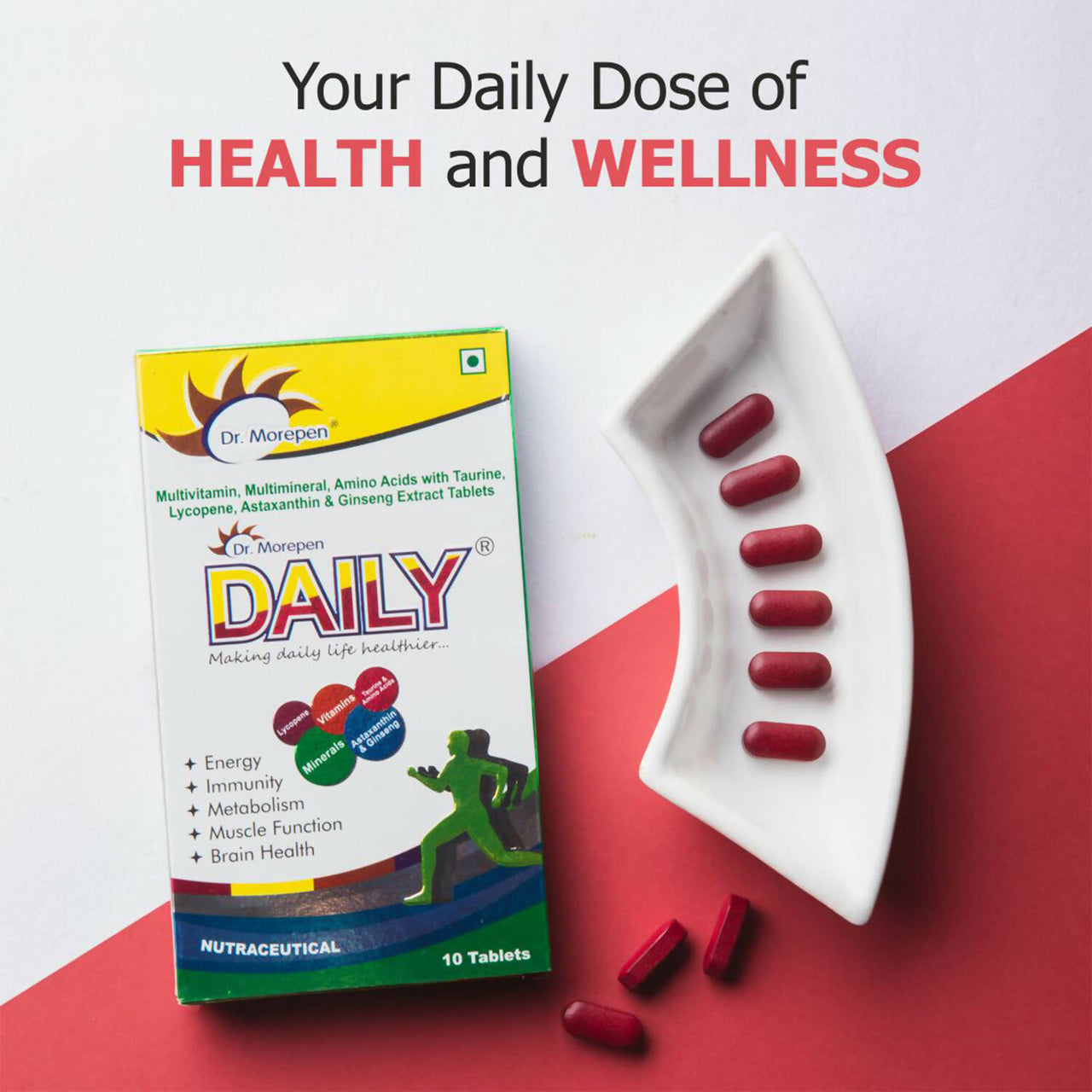 Dr. Morepen Daily Multivitamin Tablets for Women & Men, Multivitamins & Minerals Supplement - Distacart