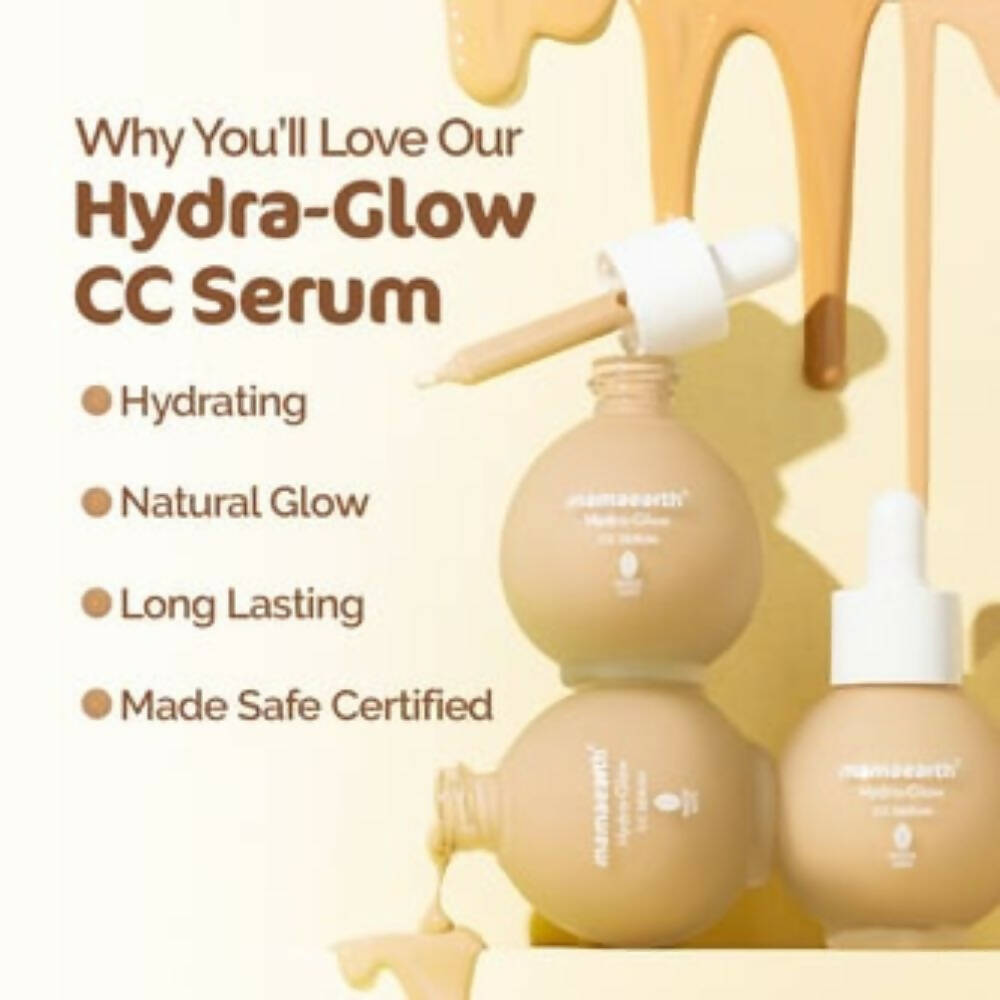 Mamaearth Hydra-Glow CC Serum With Vitamin C & Hyaluronic Acid-Honey - Distacart