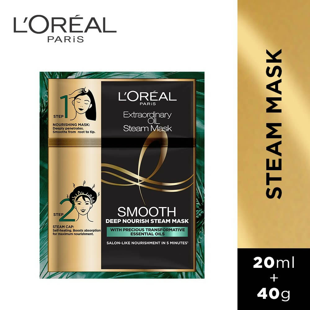 L'Oreal Paris Extraordinary Oil Smooth & Deep Nourishing Steam Mask - Distacart