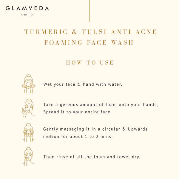 Glamveda Turmeric & Tulsi Detox Anti Acne Face Wash