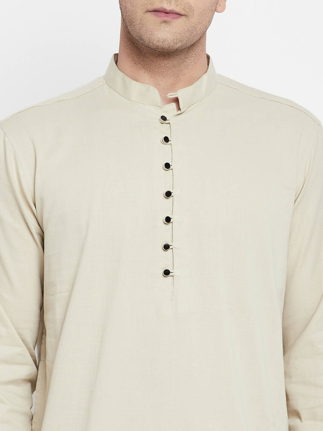 Even Apparels Pure Cotton Men's Kurta in Green Color With Band Collar - Distacart