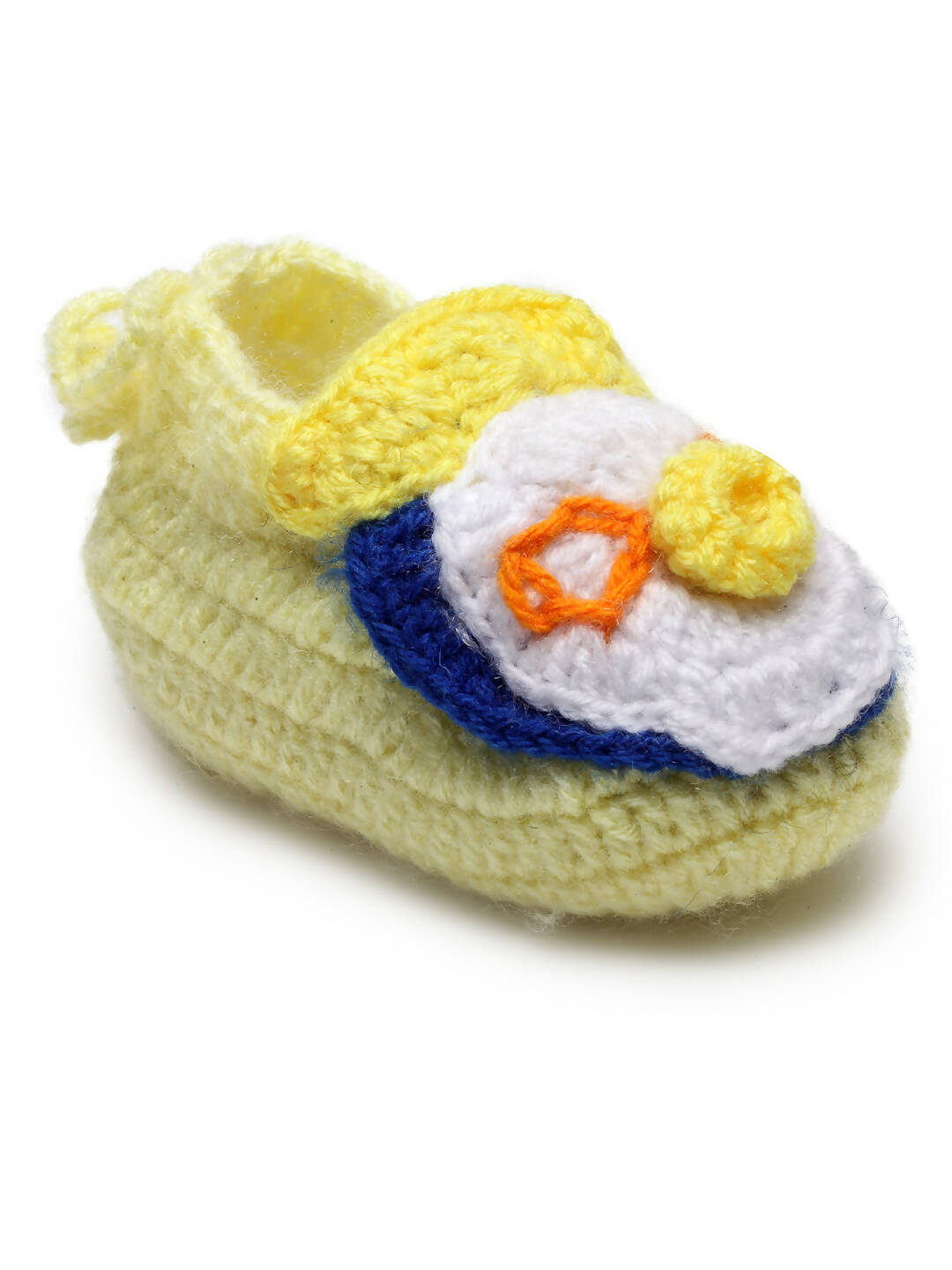 Chutput Kids Woollen Hand Knitted Self Desgin Booties - Yellow - Distacart