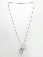 Thumbnail for NVR Men Silver Plated Heart Shaped Pendent With Picture Frame And Chain - Distacart
