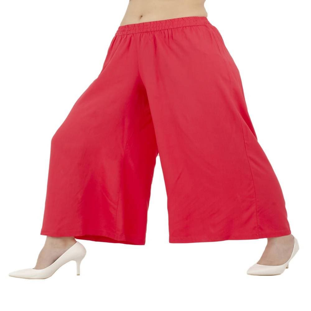Lagi Women's Peach Solid Palazzo (PLZ03C)