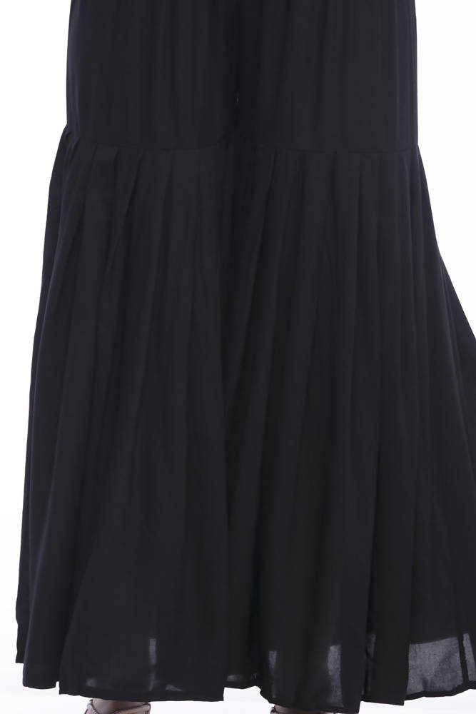 Mominos Fashion Reyon Cotton Black Palazzo For Girls - Distacart