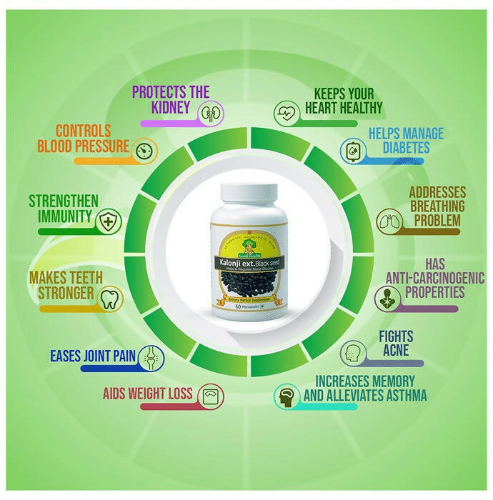 Sushrut Ayurved Good Health Kalonji Ext. Black Seed Capsules - Distacart