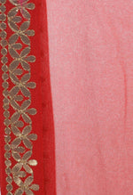 Thumbnail for Mominos Fashion Red Orgenza Gotta Patti Dupatta