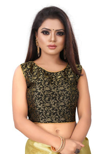 Thumbnail for Satin Designer Blouse (PAVITRA GOLD)