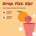 Thumbnail for PLIX The Plant Fix Apple Cider Vinegar Effervescent Tablet with Mother - Orange Squeeze - Distacart