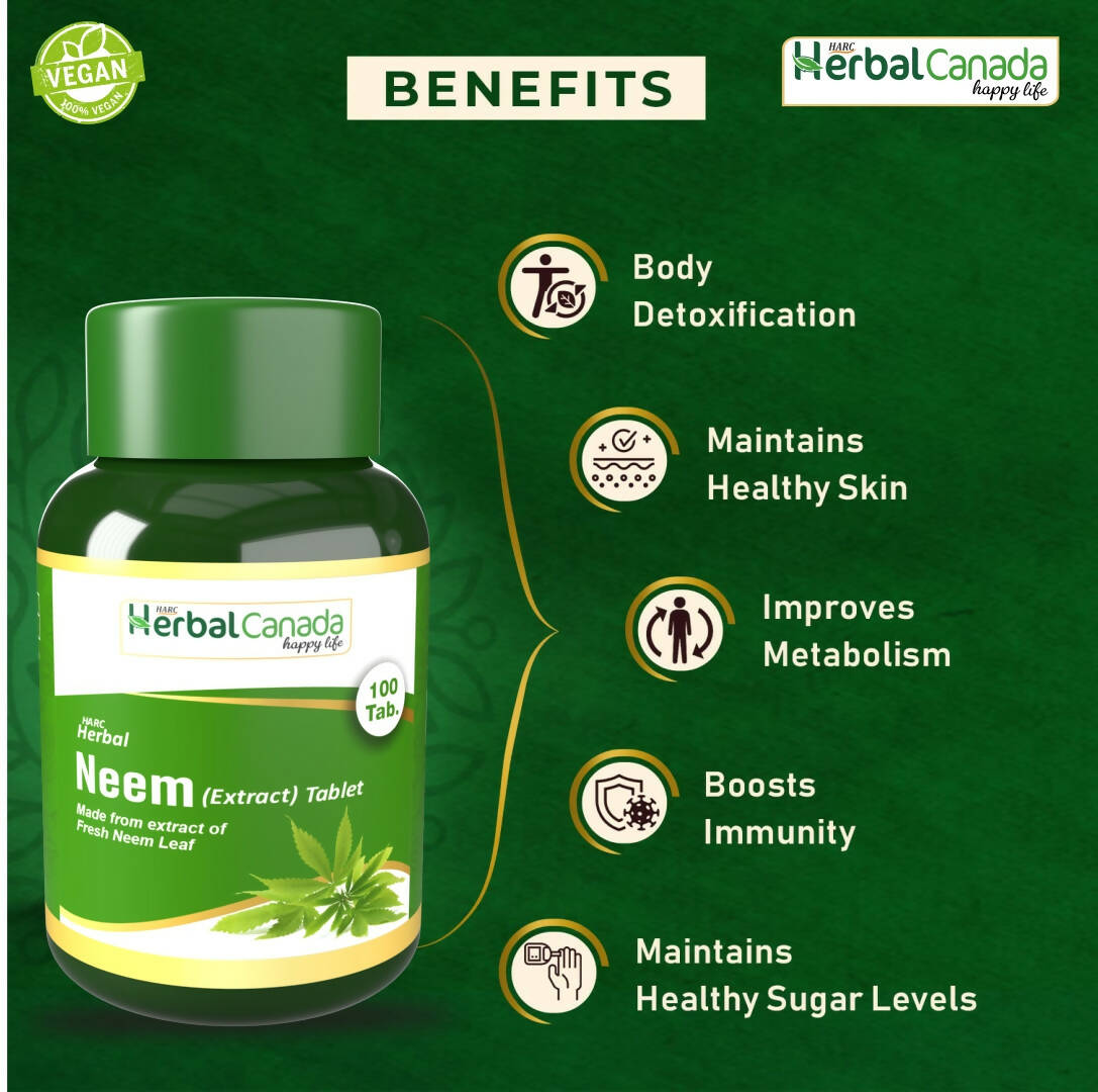 Herbal Canada Neem Extract Tablets - Distacart
