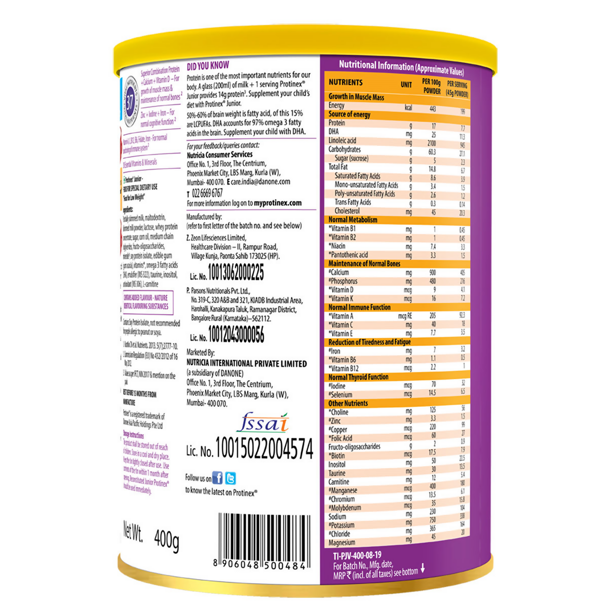 Protinex Junior Nutritional Drink Powder for Kids - Vanilla Flavor - Distacart
