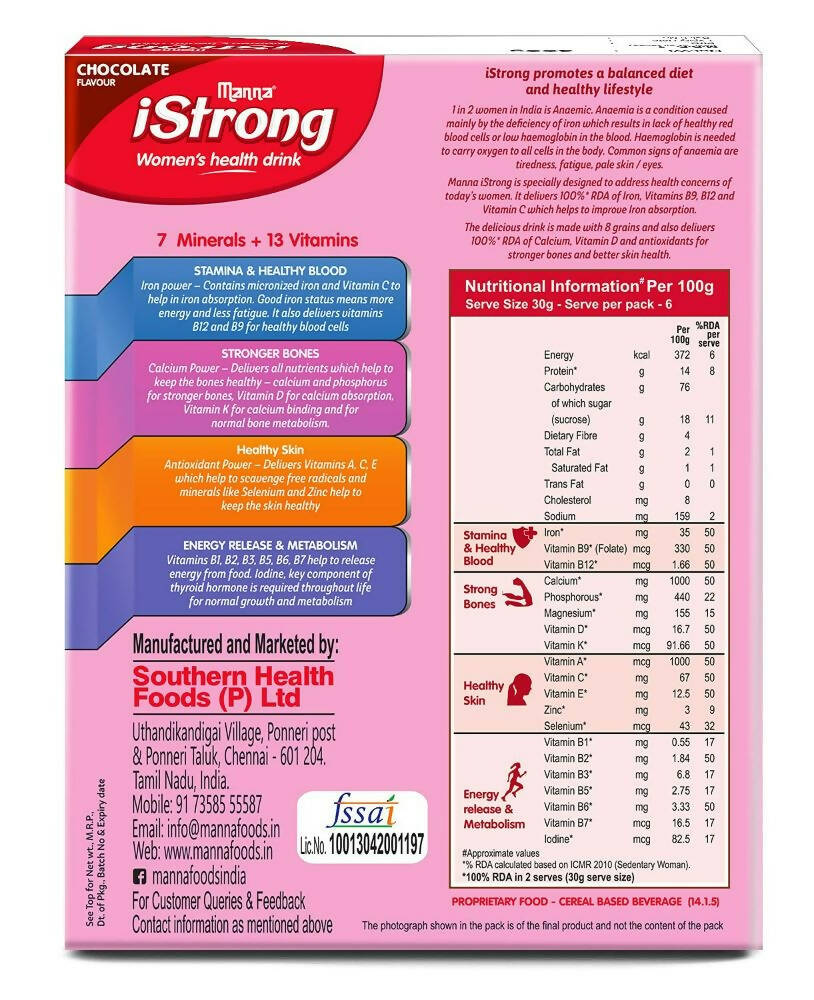 Manna iStrong Millet Health Drink Mix For Women - Distacart