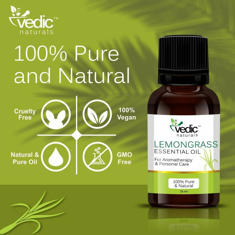 Vedic Naturals Lemongrass Essential Oil - Distacart