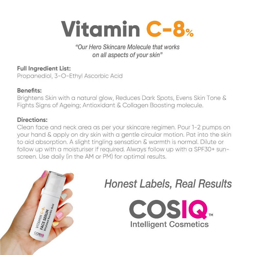 Cos-IQ Vitamin C-8% Face Serum - Distacart