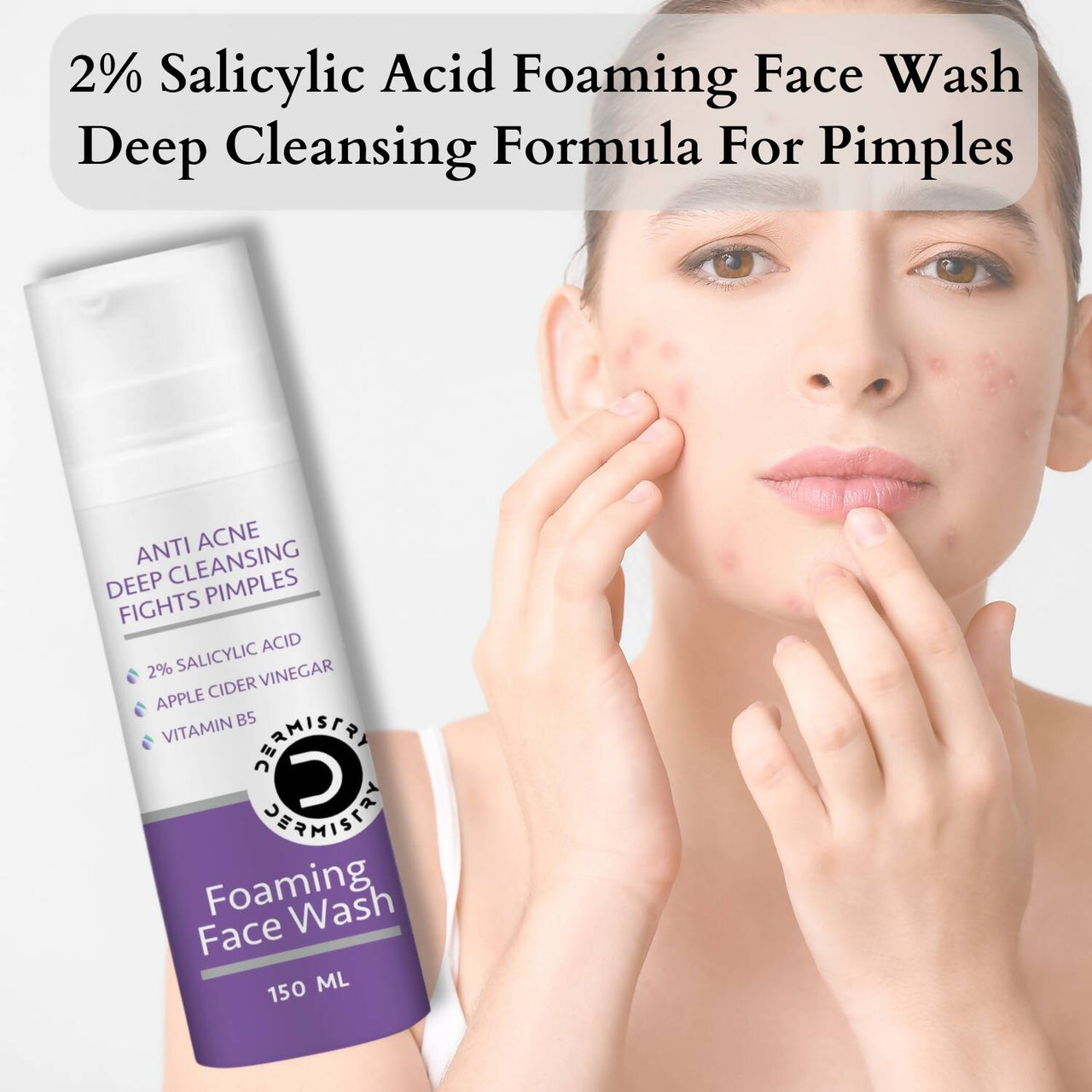 Dermistry Salicylic Acid Anti Acne Face Serum & Anti Acne Foaming Face Wash - Distacart
