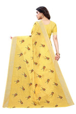 Thumbnail for Yellow Chanderi Designer Saree