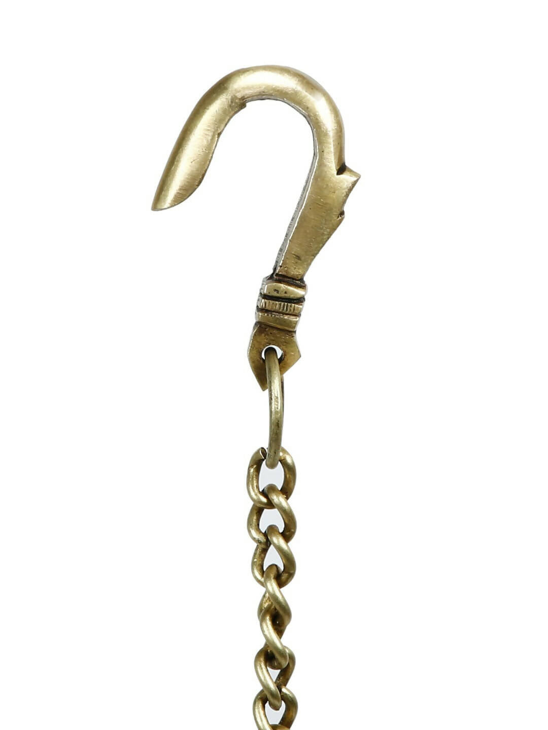 CraftVatika Gold-Toned Brass Hanging Bell with Attached Chain & Hook - Distacart