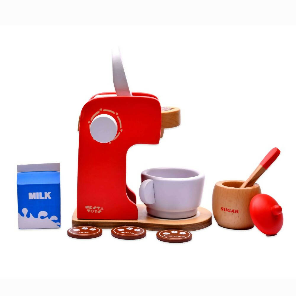 Nesta Toys Wooden Coffee Maker Toy - Multicolor - Distacart