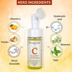 Thumbnail for Glamveda Active Vitamin C Brightening & Collagen Boost Foaming Face Wash With Soft Silicone Brush