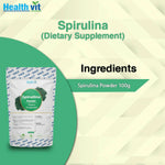 Thumbnail for Healthvit Natural Spirulina Powder - Distacart