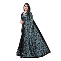 Thumbnail for Vamika Black Lycra Designer Saree for parties