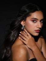 Thumbnail for Silver-Plated Contemporary Drop Earrings - Ruby Raang - Distacart
