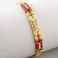 Thumbnail for Dainty Kundan Rakhi And Kaju Rolls Box - Distacart