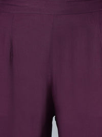 Thumbnail for Khushal K Women Purple Kurta and Palazzo With Dupatta Set