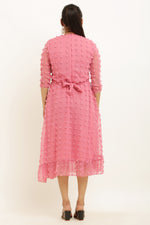 Thumbnail for PAVONINE Buta-Design Peach Dress For Girls & Women - Distacart