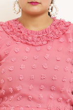 Thumbnail for PAVONINE Buta-Design Peach Dress For Girls & Women - Distacart