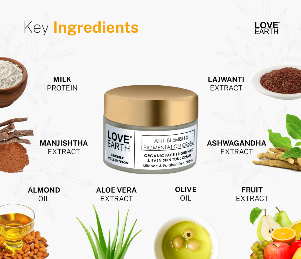 Love Earth Anti Blemish & Pigmentation Cream - Distacart