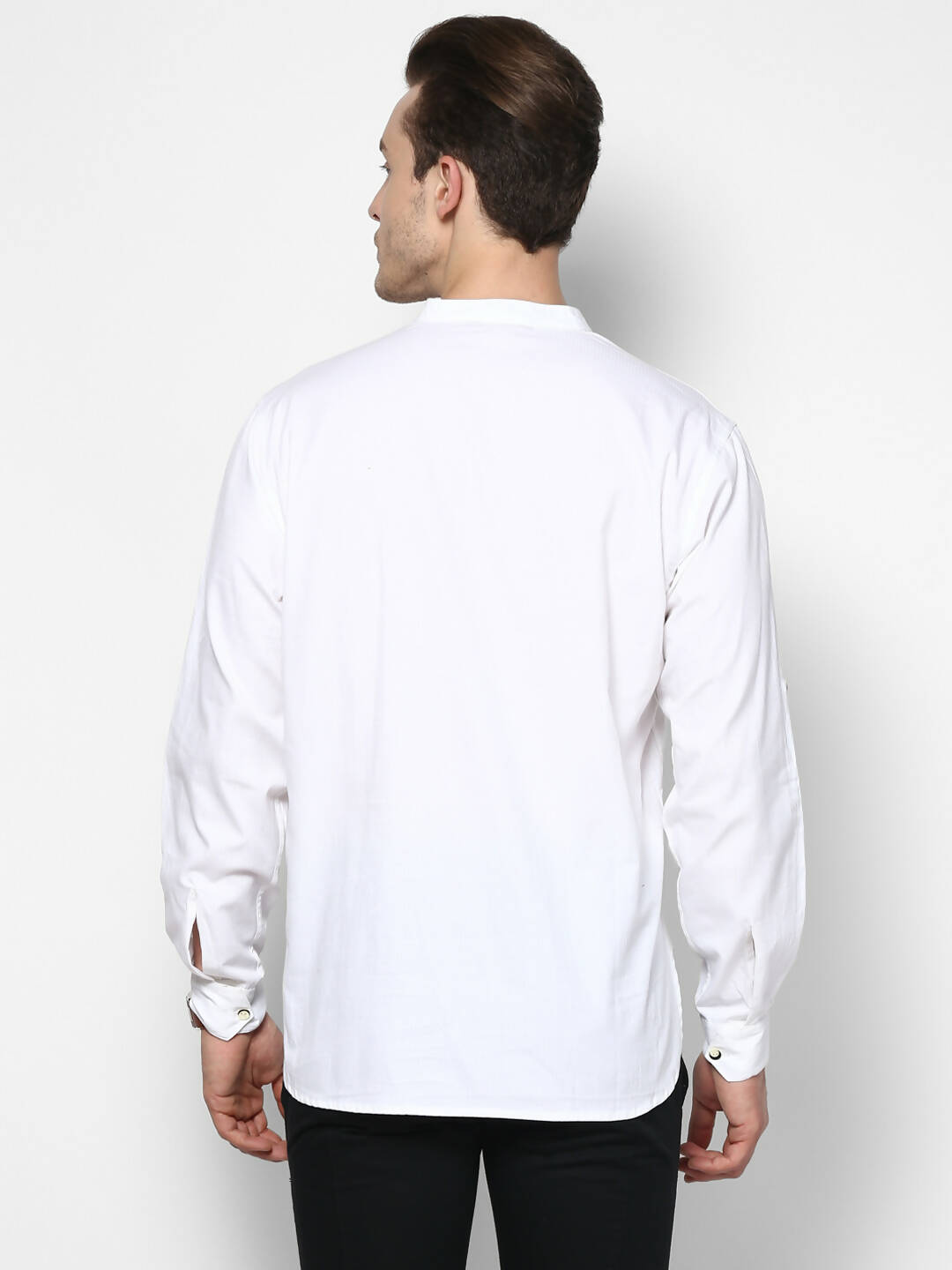 Even Apparels Band Collar White Color Pure Cotton Men's Kurta - Distacart