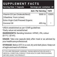 Thumbnail for Inlife Vitamin D3 5000 IU Capsules Without Gelatin