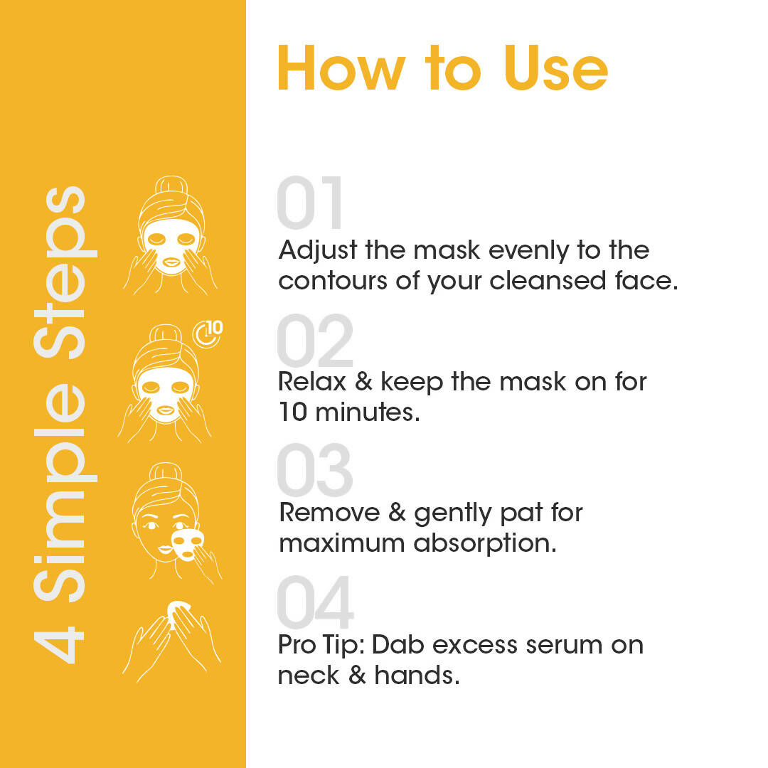 TAC - The Ayurveda Co. Ubtan Serum Sheet Mask | with Sandalwood, Saffron & Turmeric - Distacart