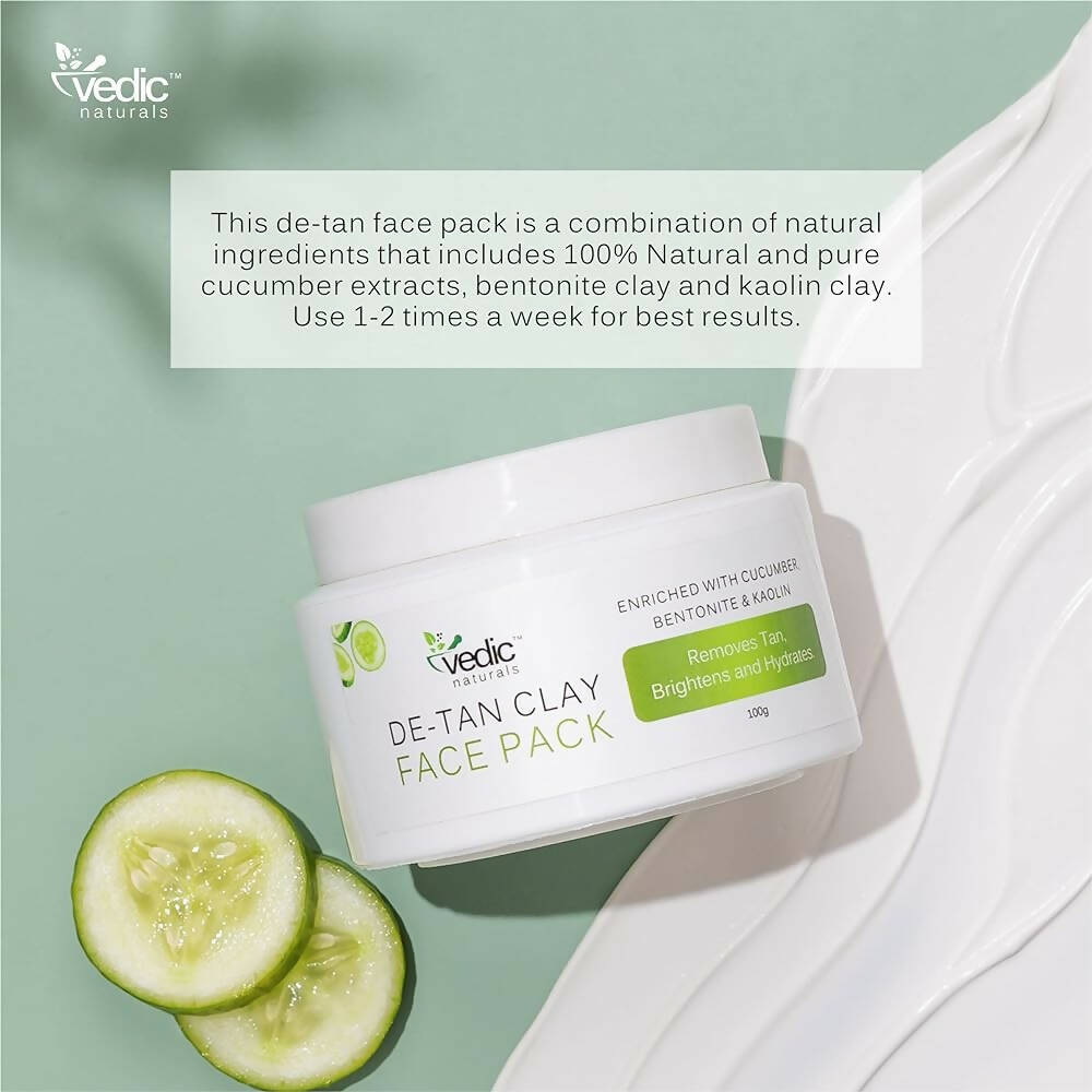 Vedic Naturals De Tan Clay Face Wash - Distacart