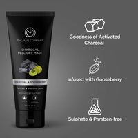 Thumbnail for The Man Company Charcoal Peel Off Mask - Distacart