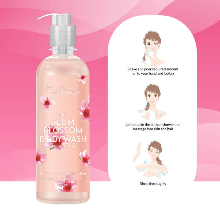 Blossom Kochhar Aroma Magic 3In1 Plum Blossom Bodywash - Distacart