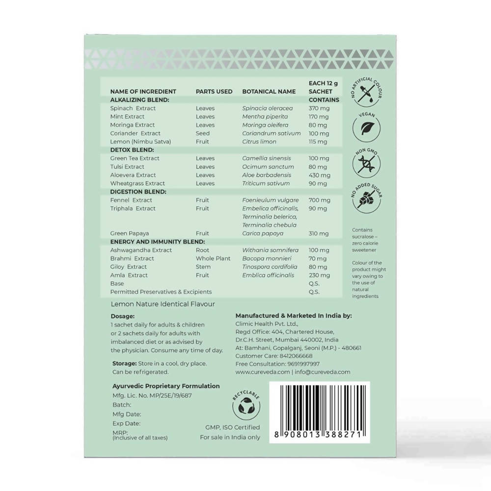 Cureveda Greens - Pure Plant Superfood - Distacart