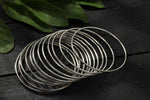 Thumbnail for Mominos Fashion Kamal Johar Oxidised Alloy Silver Bangles Set