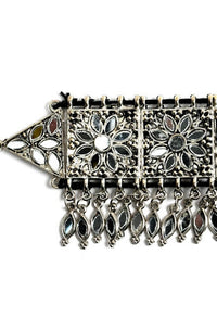 Thumbnail for Tehzeeb Creations Oxidised Necklace And Earrings With Mirror Design