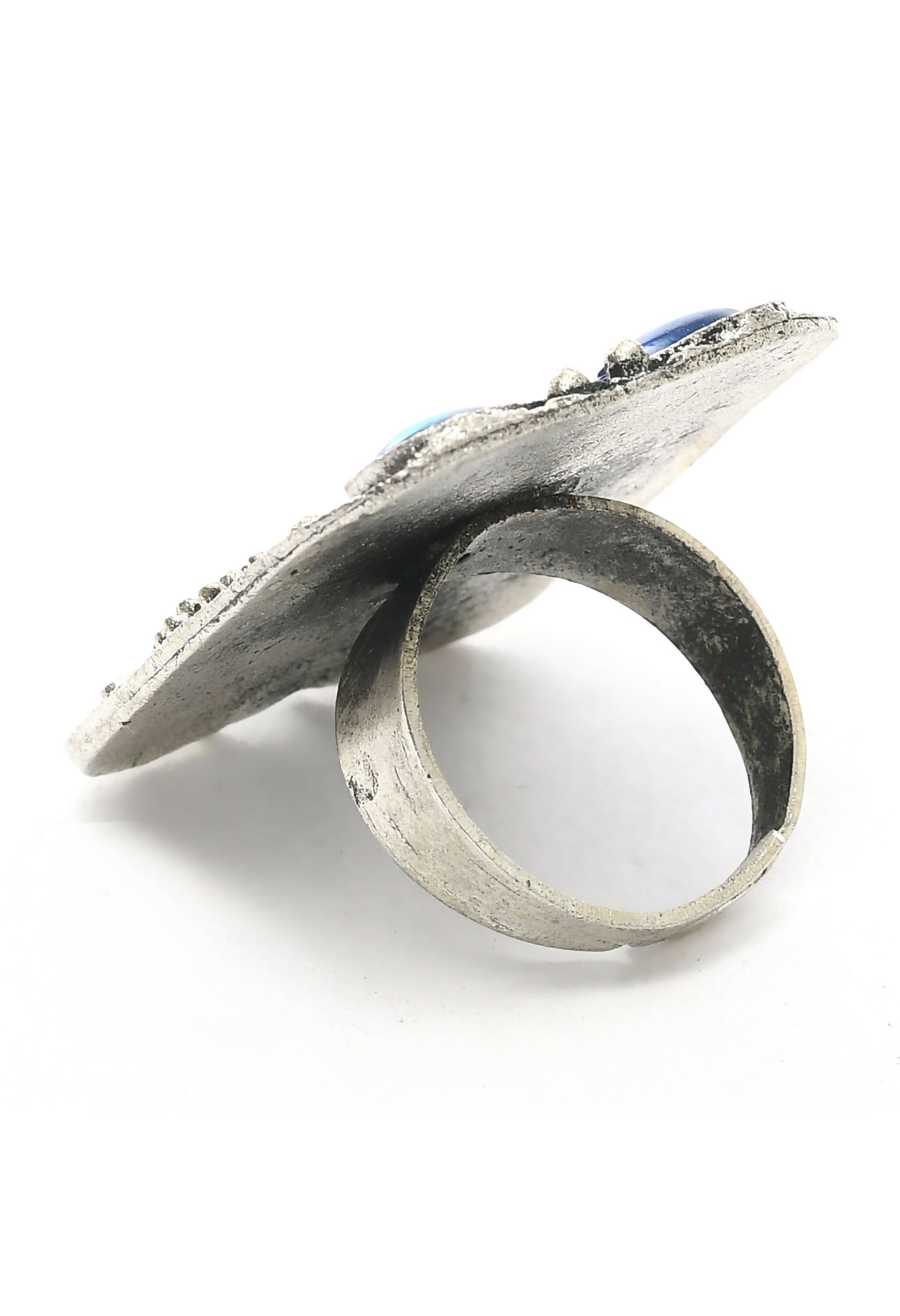 Mominos Fashion Johar Kamal Oxidised Silver-Plated Brass Finish Peacock Wings Choker For Women - Distacart