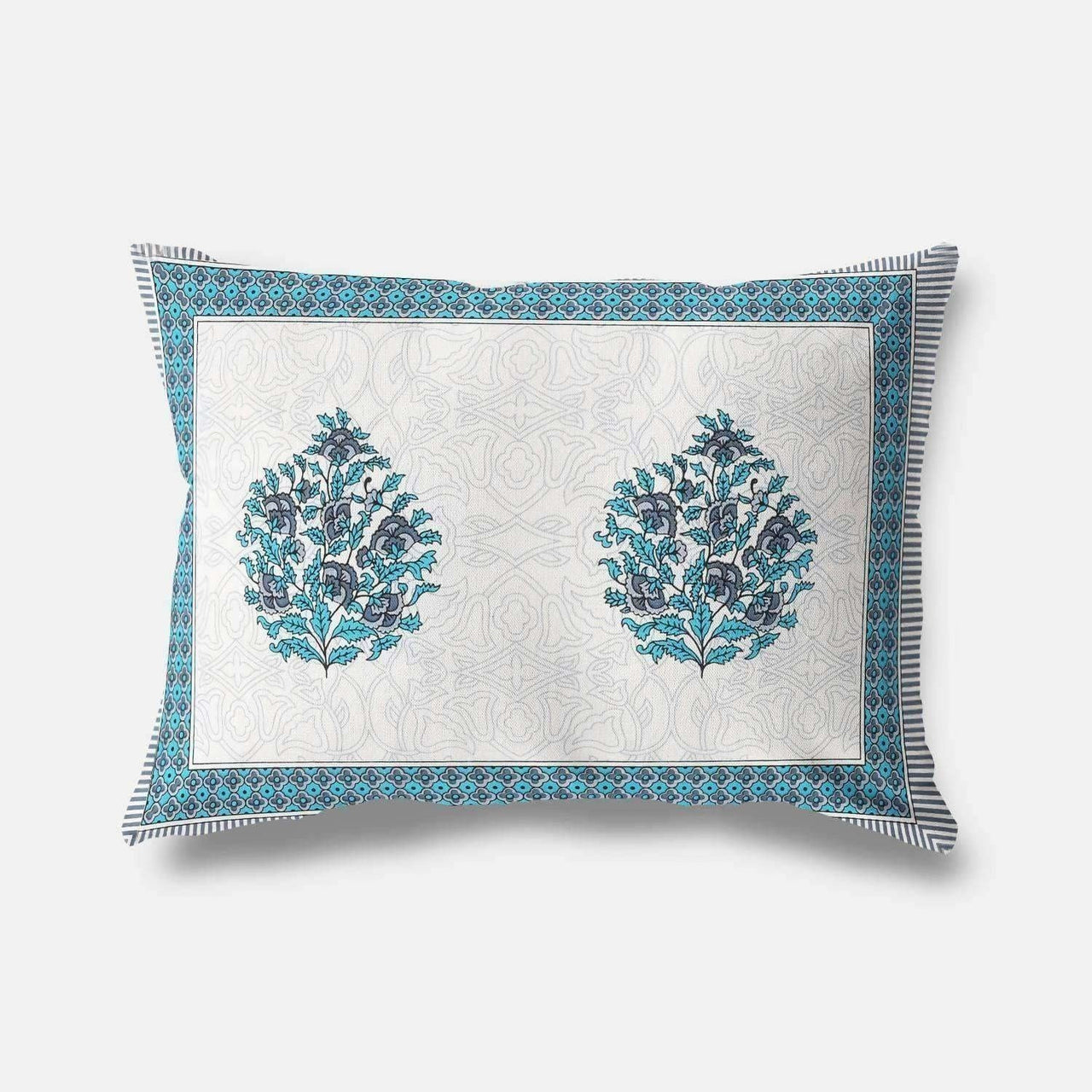 Queen Size 230x270 Cms Jaipuri Hand Block Printed Traditional 144TC Cotton Bedsheet with 2 Pillow Covers - Distacart