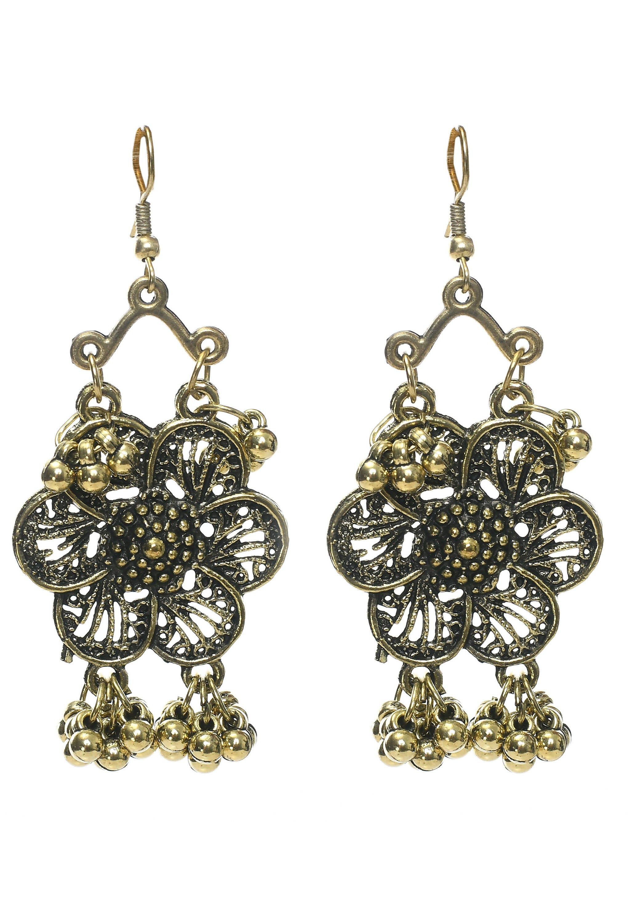 Mominos Fashion Johar Kamal Golden-Plated Brass Finish Floral Desgin Choker For Women - Distacart