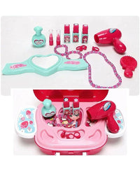 Thumbnail for Sardar Ji Ki Dukan Beauty Make Up Case And Cosmetic Set Suitcase With Makeup Accessories For Children Girls- Pink,Plastic,Pack Of 1 Set - Distacart
