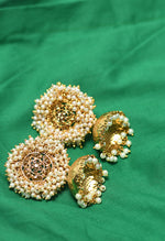 Thumbnail for Mominos Fashion Johar Kamal Gold-Plated & Bead Party Wear Jhumka - Distacart