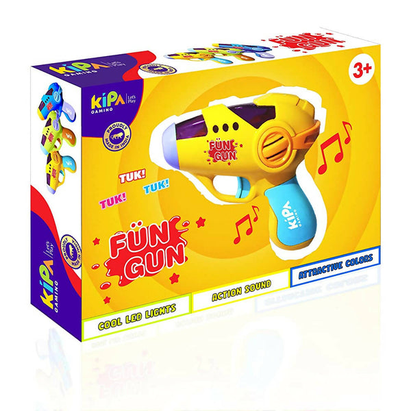 Kipa Gaming Fun Gun Colorful Musical Toy with Flashing LEDs Light and Sound for Boy, Girls and Kids (Pack of 1, Age 3yrs+)- Blue - Distacart