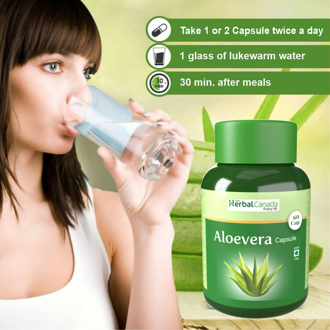 Herbal Canada Aloe Vera Capsules - Distacart